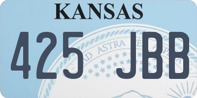 KS license plate 425JBB