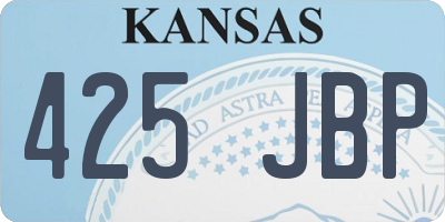 KS license plate 425JBP