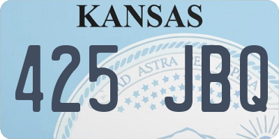 KS license plate 425JBQ