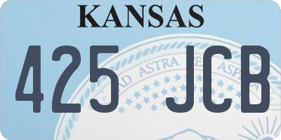 KS license plate 425JCB