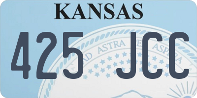 KS license plate 425JCC