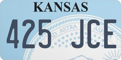 KS license plate 425JCE