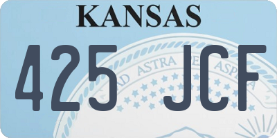 KS license plate 425JCF