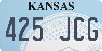 KS license plate 425JCG
