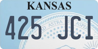 KS license plate 425JCI