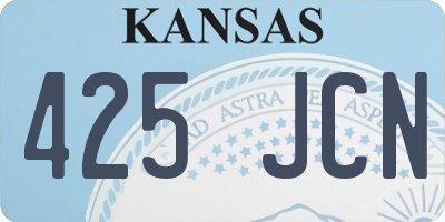 KS license plate 425JCN