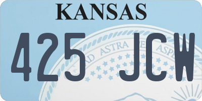 KS license plate 425JCW