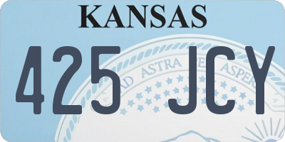 KS license plate 425JCY