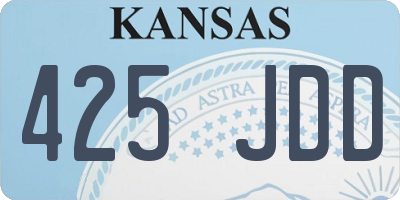 KS license plate 425JDD