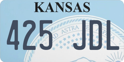 KS license plate 425JDL