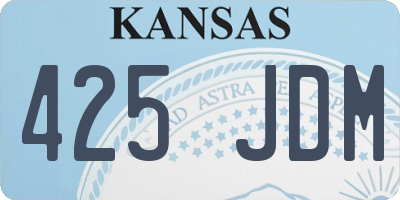 KS license plate 425JDM