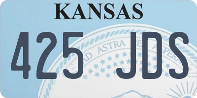 KS license plate 425JDS