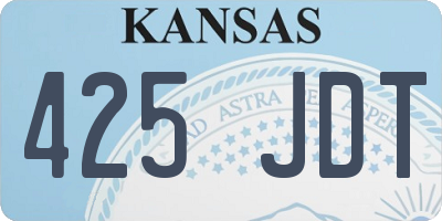 KS license plate 425JDT