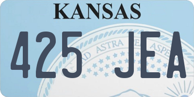 KS license plate 425JEA