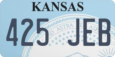 KS license plate 425JEB