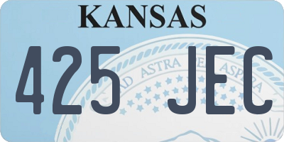 KS license plate 425JEC