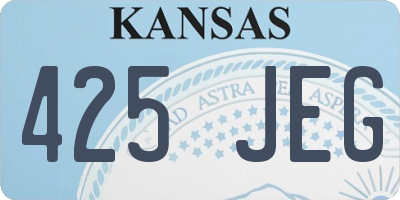 KS license plate 425JEG