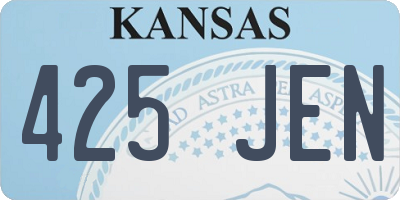 KS license plate 425JEN