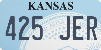 KS license plate 425JER
