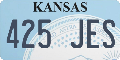 KS license plate 425JES