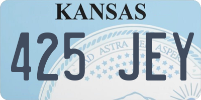 KS license plate 425JEY