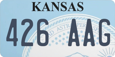 KS license plate 426AAG