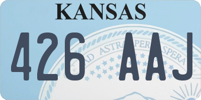 KS license plate 426AAJ