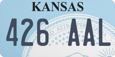 KS license plate 426AAL