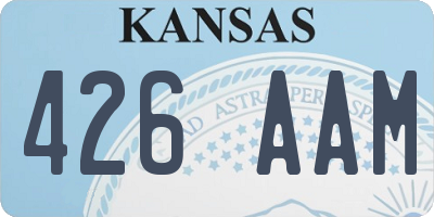 KS license plate 426AAM
