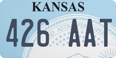 KS license plate 426AAT