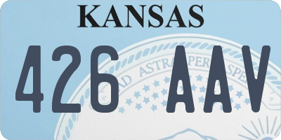 KS license plate 426AAV