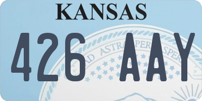 KS license plate 426AAY