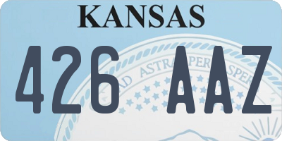 KS license plate 426AAZ