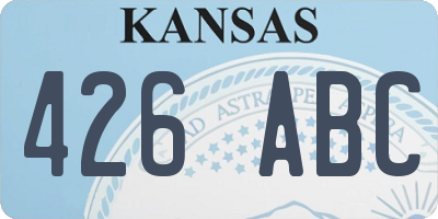 KS license plate 426ABC