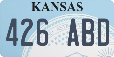 KS license plate 426ABD