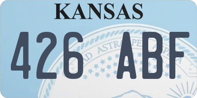 KS license plate 426ABF