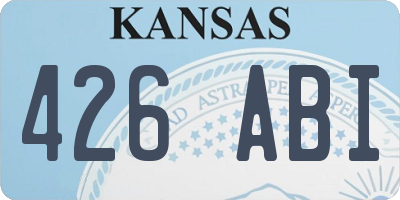 KS license plate 426ABI
