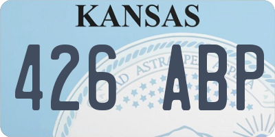 KS license plate 426ABP