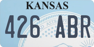 KS license plate 426ABR