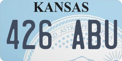 KS license plate 426ABU