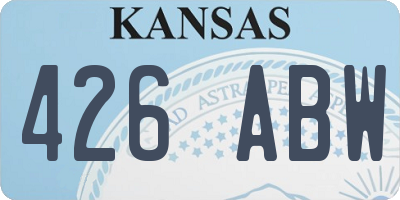 KS license plate 426ABW