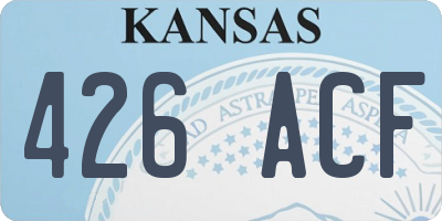 KS license plate 426ACF