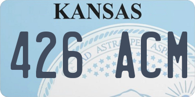 KS license plate 426ACM