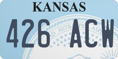 KS license plate 426ACW
