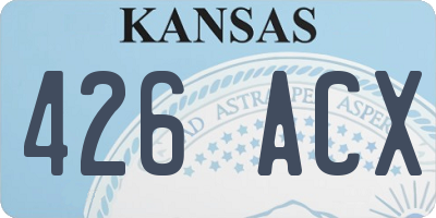 KS license plate 426ACX