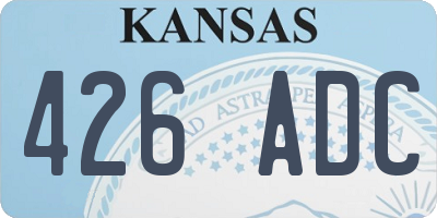 KS license plate 426ADC