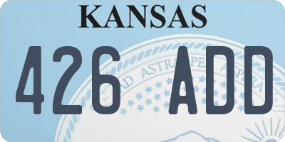 KS license plate 426ADD
