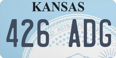 KS license plate 426ADG