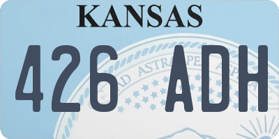 KS license plate 426ADH