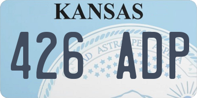 KS license plate 426ADP